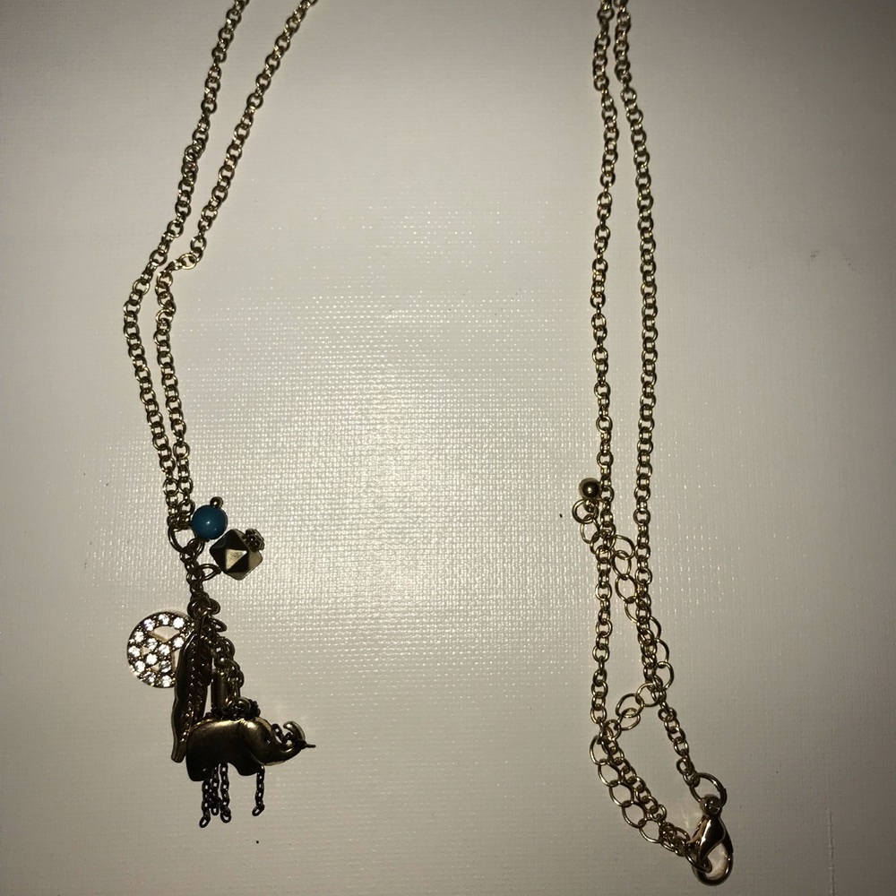 Gold long necklace